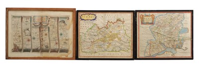 Lot 969 - A COLLECTION OF SEVEN 20TH CENTURY ENGLISH HAND-COLOURED MAPS