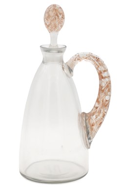 Lot 4 - RENE LALIQUE A 'PRUNELLES' SEPIA STAINED GLASS DECANTER WITH MATCHING STOPPER