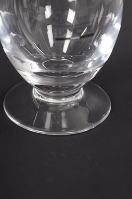 Lot 564 - A LALIQUE CLEAR AND FROSTED CRYSTAL 'DIAMANT' DECANTER WITH LEAF STOPPER