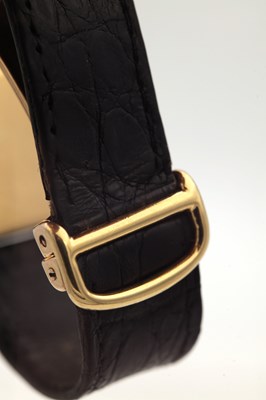 Lot 1148 - A CARTIER 18CT GOLD TANK GENTLEMAN'S WRIST WATCH, HALLMARKED "JC, LONDON, 1968"