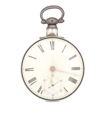 Lot 1115 - W. SIMONDS, OXFORD. A 19TH CENTURY ENGLISH SILVER OPEN FACED POCKET WATCH