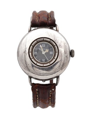 Lot 1093 - A LATE 20TH CENTURY REPLICA WWI SILVER HALF HUNTER WRIST WATCH