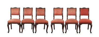 Lot 1497 - A SET OF SIX 19TH CENTURY ROSEWOOD SIDE CHAIRS IN THE MANNER OF GILLOWS