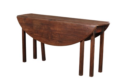 Lot 1387 - A GEORGE III MAHOGANY WAKE TABLE