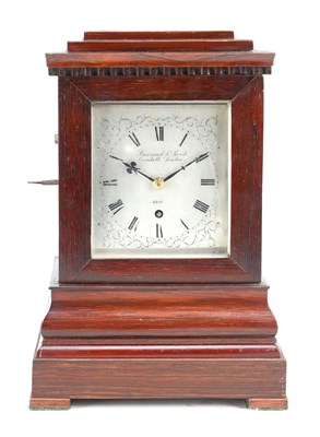 Lot 1243 - BARRAUD & LUND A 19TH CENTURY ENGLISH ROSEWOOD FUSEE MANTEL CLOCK