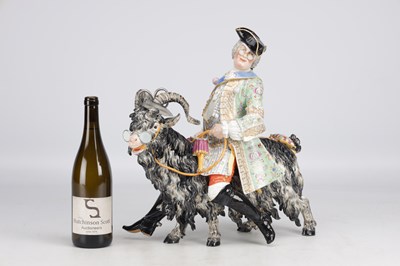 Lot 37 - A 19TH CENTURY MEISSEN PORCELAIN GROUP OF COUNT BRUHL'S TAILOR