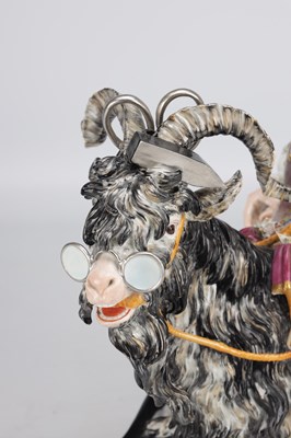 Lot 37 - A 19TH CENTURY MEISSEN PORCELAIN GROUP OF COUNT BRUHL'S TAILOR