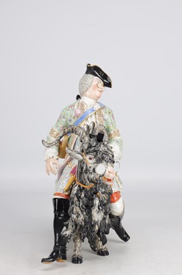 Lot 37 - A 19TH CENTURY MEISSEN PORCELAIN GROUP OF COUNT BRUHL'S TAILOR