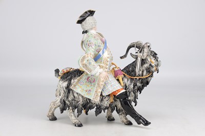 Lot 37 - A 19TH CENTURY MEISSEN PORCELAIN GROUP OF COUNT BRUHL'S TAILOR