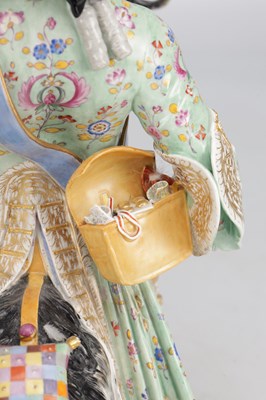 Lot 37 - A 19TH CENTURY MEISSEN PORCELAIN GROUP OF COUNT BRUHL'S TAILOR