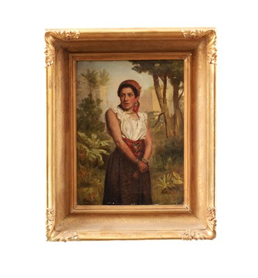 Lot 699 - A 19TH CENTURY OIL ON CANVAS PORTRAIT OF A CARIBBEAN LADY