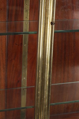 Lot 1385 - A 19TH CENTURY FRENCH BRASS MOUNTED MAHOGANY DISPLAY CABINET
