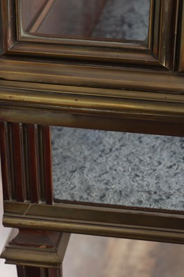 Lot 1385 - A 19TH CENTURY FRENCH BRASS MOUNTED MAHOGANY DISPLAY CABINET