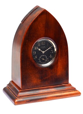 Lot 1137 - A 1942 OMEGA MILITARY MARK V BLACK DIAL POCKET WATCH IN WOODEN DESK STAND