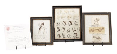 Lot 734 - WILLIAM PENNINGTON COCKS (BRITISH, 1791-1878) A COLLECTION OF PEN AND INK CARICATURE DRAWINGS