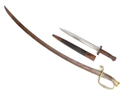 Lot 634 - TWO 19TH AND 20TH CENTURY MILITARY EDGED WEAPONS