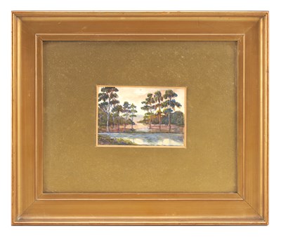 Lot 674 - A 20TH CENTURY WATERCOLOUR ON PAPER LANDSCAPE WITH SCOTS PINES