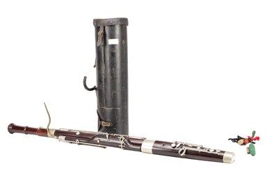 Lot 1078 - A WOOD BASSOON WITH CASE
