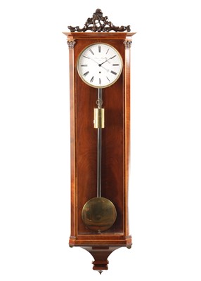 Lot 1207 - A 19TH CENTURY MONTH DURATION BIEDERMEIER VIENNA REGULATOR