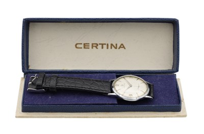 Lot 313d - A MID-20TH CENTURY CERTINA STAINLESS STEEL WRISTWATCH