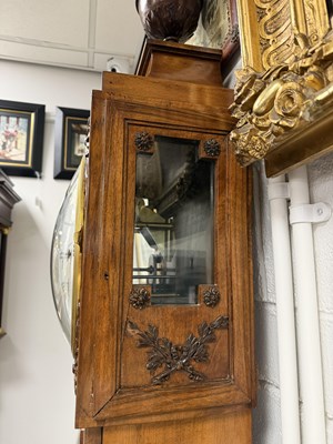 Lot 1280 - RICHARD A. VEVAY (1772-1847) AN IMPRESSIVE SWISS FIGURED WALNUT REGULATOR LONGCASE CLOCK