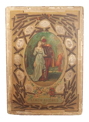 Lot 658 - A FRENCH CHROMOLITHOGRAPH RAMON ALLONES HABANA CIGAR ADVERTISING SIGN