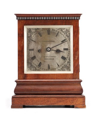 Lot 1189 - SWINDEN & SONS, BIRMINGHAM. A MID 19TH CENTURY ROSEWOOD DOUBLE FUSEE BRACKET CLOCK