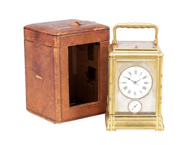 Lot 1277 - PAUL GARNIER, PARIS. A LATE 19TH CENTURY GORGE CASED REPEATING CARRIAGE CLOCK