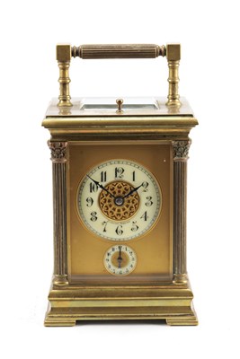 Lot 1203 - A LATE 19TH CENTURY FRENCH GRAND SONNERIE CARRIAGE CLOCK