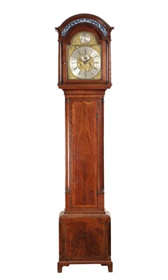 Lot 1303 - LASSEL, PARK. A GEORGE II FIGURED WALNUT LONGCASE CLOCK