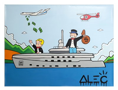 Lot 724 - ALEC MONOPOLY (BORN 1986) AN OIL ON CANVAS