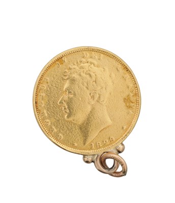 Lot 302 - A GEORGE IV 1829 GOLD SOVEREIGN PENDANT