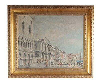Lot 686 - ANTONIO MISSINATO (ITALIAN) A 20TH CENTURY OIL ON CANVAS DEPICTING A VENETIAN STREET SCENE