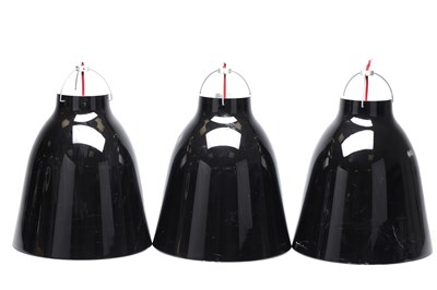 Lot 942 - A SET OF THREE 20TH CENTURY INDUSTRIAL STYLE LAMP SHADES