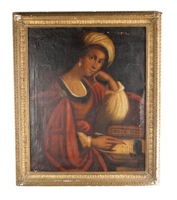 Lot 745 - AFTER GUERCINO AN ITALIAN OIL ON CANVAS PORTRAIT OF THE PERSIAN SIBYL
