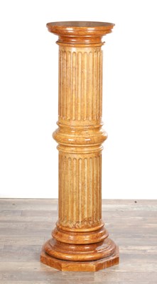 Lot 953 - A LARGE SIENNA MARBLE COLUMN