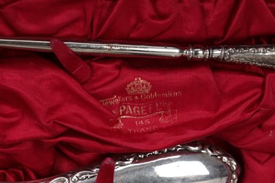 Lot 6 - A VICTORIAN SILVER DRESSING TABLE SET IN FITTED CASE