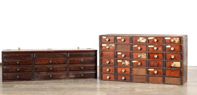 Lot 1153 - TWO 19TH CENTURY CLOCKMAKERS' TOOL CHESTS