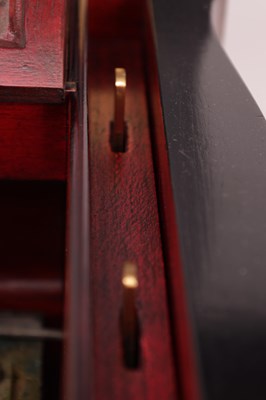 Lot 1080 - A MID 19TH CENTURY SWISS ROSEWOOD AND MARQUETRY CYLINDER MUSIC BOX