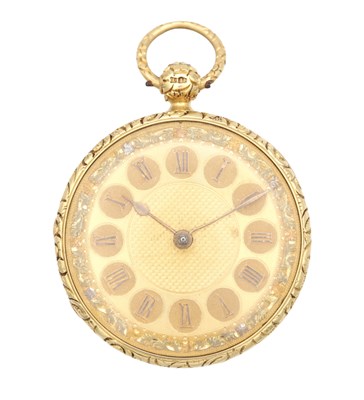 Lot 1104 - MARSHALL, EDINBURGH. AN 18CT GOLD OPEN FACED POCKET WATCH