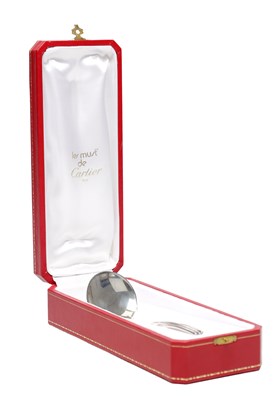 Lot 89 - A CARTIER SILVER CAVIAR SERVING SPOON