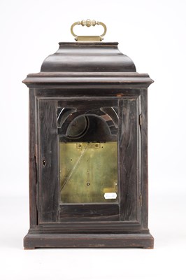 Lot A GEORGE II EBONISED VERGE BRACKET TIMEPIECE CLOCK
