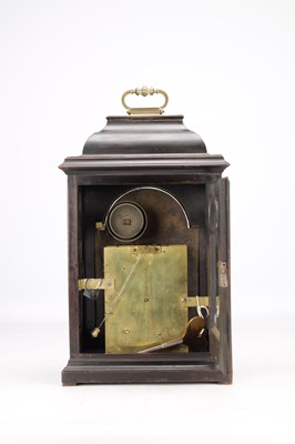 Lot A GEORGE II EBONISED VERGE BRACKET TIMEPIECE CLOCK