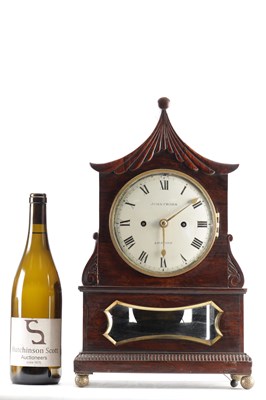 Lot JOHN CROSS, LONDON, A ROSEWOOD PAGODA TOP BRACKET CLOCK