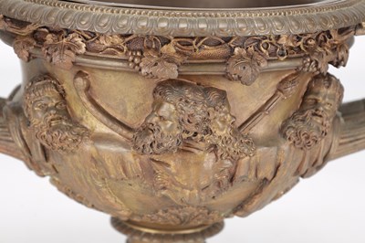Lot A PATINATED BRONZE WARWICK VASE
