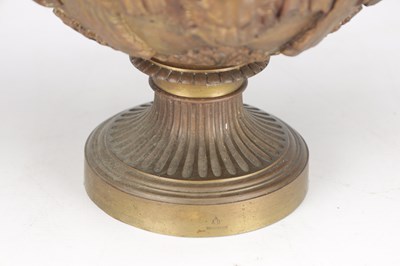 Lot A PATINATED BRONZE WARWICK VASE