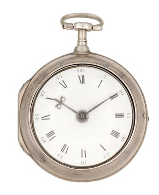 Lot 347 - ROBERT MILLS, LONDON. A LATE 18TH CENTURY VERGE SILVER PAIR CASED POCKET WATCH
