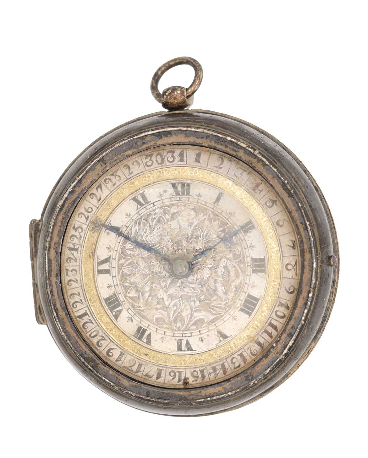 Lot 467 - A 17TH CENTURY PAIR CASED POCKET WATCH CASE AND DIAL WITH LATER BESPOKE FUSEE MOVEMENT BY THOMAS EARNSHAW, LONDON