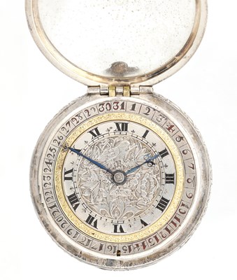 Lot 467 - A 17TH CENTURY PAIR CASED POCKET WATCH CASE AND DIAL WITH LATER BESPOKE FUSEE MOVEMENT BY THOMAS EARNSHAW, LONDON