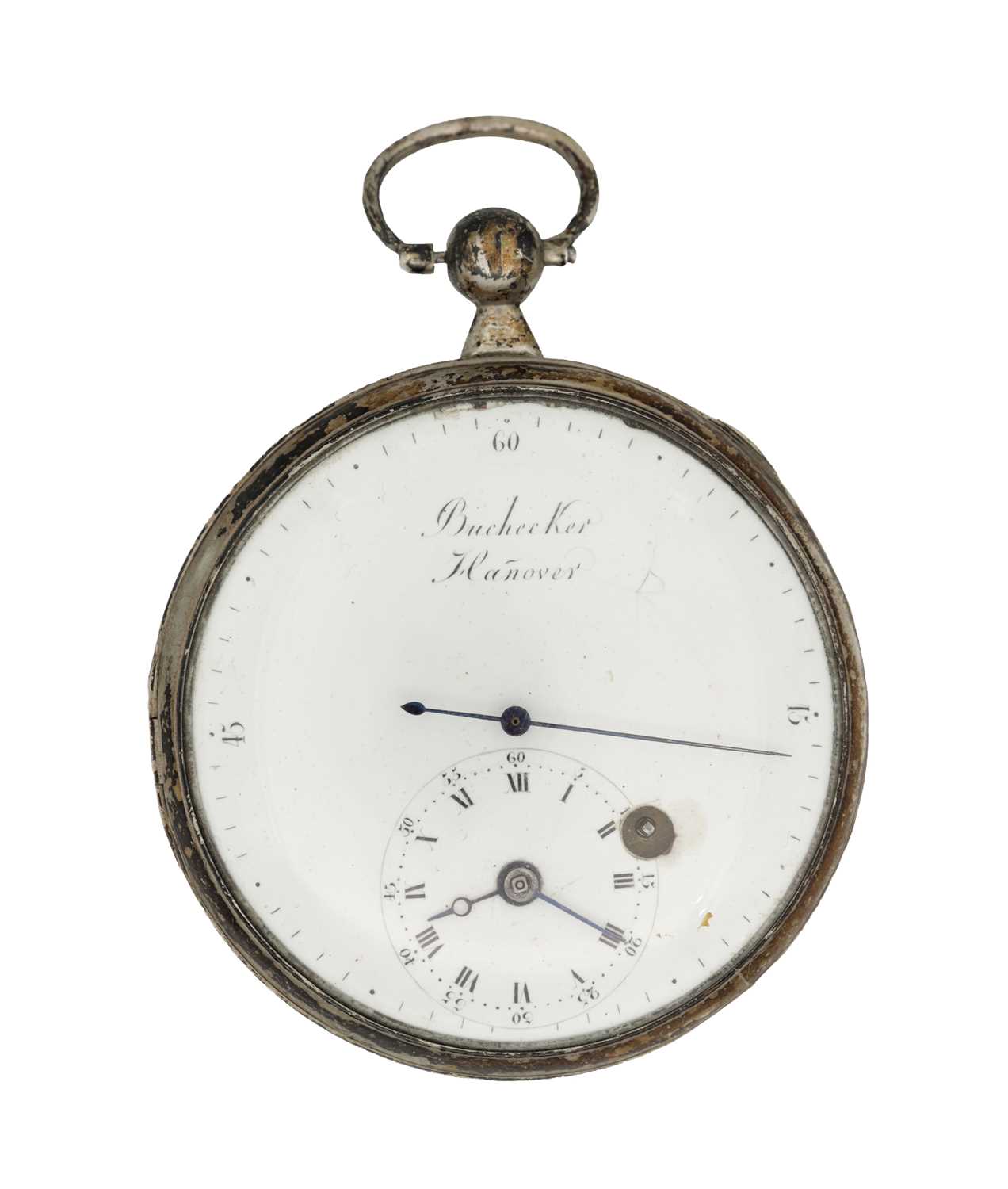 Lot 518 - A RARE 19TH CENTURY SILVER REGULATOR POCKET WATCH BY BUCHECKER OF HANOVER WITH POUZAIT-TYPE LEVER ESCAPEMENT